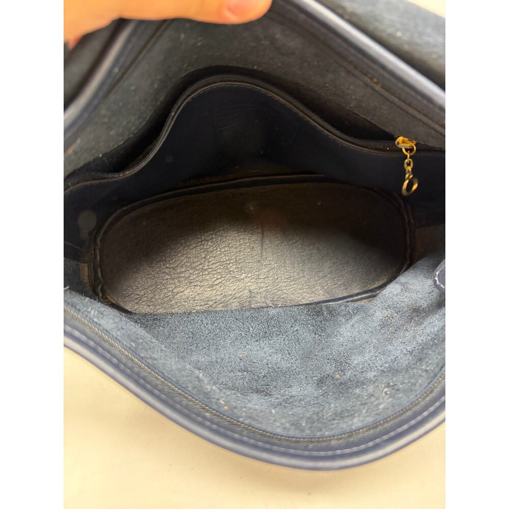 Vintage Coach Court Bag 4150 Navy Blue Leather Crossbody Purse USA Costa Rica - Picture 10 of 10